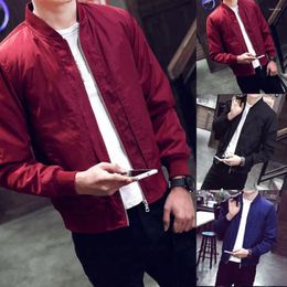 Men's Jackets Spring Coat Wear-resistant Men Zipper Elastic Cuff Great Cardigan Jacket