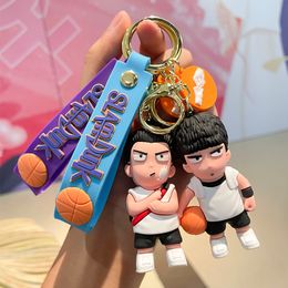 Designer Keychain anime Slam Dunk master Key chains Creative cartoon car key chain rings pendant bag pendant doll machine small gift