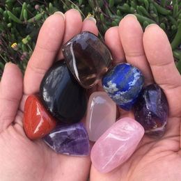 200g assorted tumbled gemstone mixed stones natural rainbow amethyst aventurine colorful rock mineral agate for chakra healing rei227x