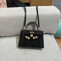 Akilyle Luxury Designer Totes Bag crocodile second-generation handbag cowhide layer single shoulder bag genuine leather crossbody bag