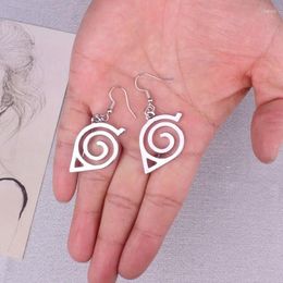 Dangle Earrings 3.4 4.7cm Classic Trendy For Women 2023 Hip Hop Rock Anime Earings Steel Color Alloy Nickel Free Fj312