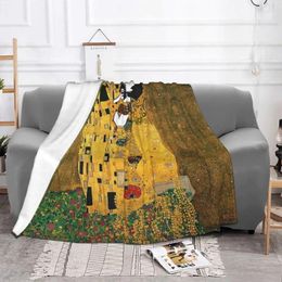 Blankets Gustav Klimt Fleece Winter Tree Of Life Stoclet Frieze Lightweight Thin Throw Blanket For Bed Office Bedding Throws