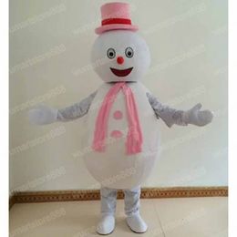 Newest Snowman Mascot Costume Top quality Carnival Unisex Outfit Christmas Birthday Outdoor Festival Dress Up Promotional Props Holiday Party Dress