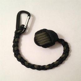 Monkey Fist keychain 1 Steel Ball Self Defence 550 paracord keychain Handcrafted in China243p