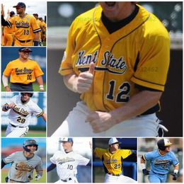 College Kent State Golden Flashes baseball jersey Customised any name any number all stitched Jacob Bean Dom Kibler Gannon Wentz Ripken Reese Hendrickx Caughey