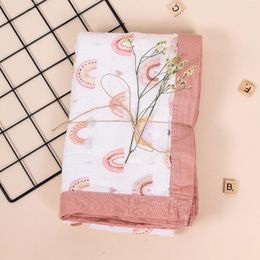 Blankets Elinfant 1Pcs Baby Muslin Swaddle Diditally Printed Soft 4 Layers Born Multi Designs Functions Wrap Infant Quilt