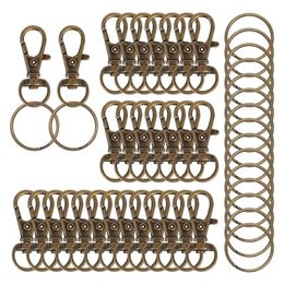 Other 110Pcs Swivel Clasps Lanyard Hook Keychain Clip Lobster Claw Clasps Alloy Rings for Keychain Sewing Purse Crafts Supply