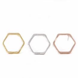 The latest elements gold stud earrings hexagonal stud earring Geometry whole293L