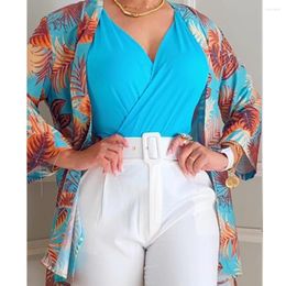 Work Dresses Wepbel Cardigan Sets Women 3 Piece Outfits Slit Top Pants V-neck Sling Vest Solid Color Floral Print Office Trousers Belt