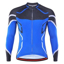 Custom Sublimation 100% Polyester Mountain Cycling Jersey Quick-Dry Men Top Long Sleeve Design Jersey Riding Bike 231220