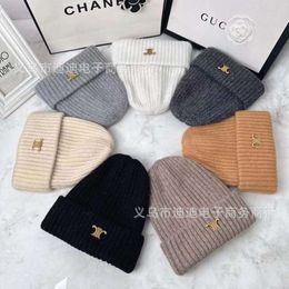 Designer Celina Hat Cap Triumphal Arch Rabbit Hair Double Layer Thickened Knitted Hat Winter New Casual Versatile Letter Woolen Hat Cold Hat Trendy Brand