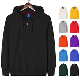 Men's Hoodies Basic Fashion Zipper Hoodie Unisex Wholesale Casual Blank Black Zip Up Men Zipup Hooded Sweatshirt Felpe Con Cappuccio