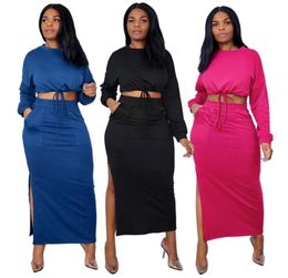 womens two piece dress designer hoodie skirt sexy bodycon suit Party Evening Dress casual sport dress womens clothing klw55473864798