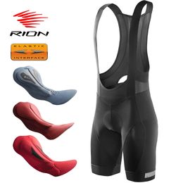 RION Men Cycling Bib Shorts Bretelle Tights Bike Bicycle Clothing Pants Pad MTB Biker Lycra Man Braces Leon Elastic Interface 231220