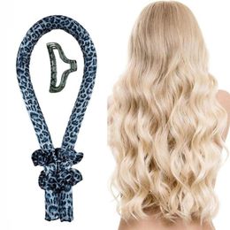 Leopard Heatless Hair Rollers Curling Headband Rod Ribbon Curly Big Wave Stick Maker Lazy Curler Hairs Stylingtools Soft Shower C3173121