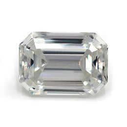 3x5-10x14mm White D Color VVS1 Emerald Cut Moissanite Stone With GRA Certificate234M