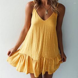 Casual Dresses Men Spaghetti Strap Mini Beach Clothes For Women 2023