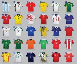 1998 World Cup Retro Soccer Jerseys Yugoslavia Cameroon Jamaica Classic Football Shirt Morocco Mexico Top Thai Quality Vintage Football Kit