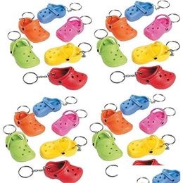 Shoe Parts & Accessories Clog Mini Keychain Trendy Smoll Inspired Keyring Cute Rubber Shoe Keychains Drop Delivery Shoes Accessories Dhwrv