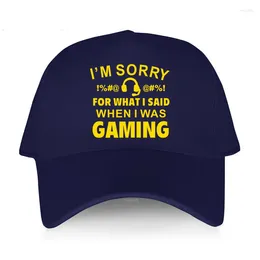 Ball Caps Women's Funny Printed Hat Snapback I'm Sorry For What I Said When Was Gaming Hip-Hop Yawawe Baseball Cap Man Short Sunhat