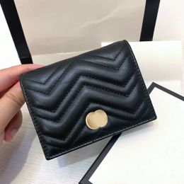 Fashion Designer Wallets Genuine Leather Luxury men five card holders Coin purses With box keychain case Women handbags classic bags
