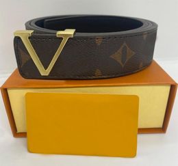 genuine Big buckle leather belt with box designer men women highquality mens Fashion belts Width 38mm AAA7788448547