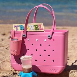 Designer wasserdichtes PVC -Korb Bogg Beach Bag Mädchen Frauen Einkauf Luxus Handtasche Fahrt Große Taschen Taschen Hohlkaste Plastik Pochette Herren Sommer Clutch Wochenendbeutel