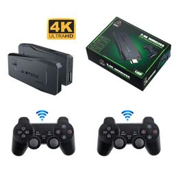 Players M8 Video Game Console 2.4G Double Wireless Controller Game Stick 4K 10000 games 64GB Retro games For PS1/GBA FC Dropshipping