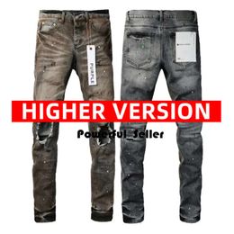 Designers Purple Jeans Denim Trousers Mens Jeans Designer Jean Men Black Pants High-end Quality Straight Robin Streetwear Sweatpants 6931