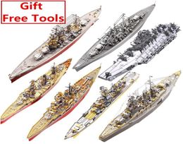 MMZ MODEL Piececool 3D Metal Puzzle Russian Japan Kongou Nagato Battleship DIY Assemble Model Kits Laser Cut Jigsaw toy gift Y20037660252