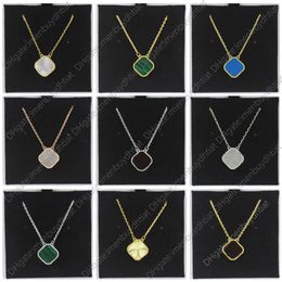 Xih4 Pendant Necklaces 15mm Four Leaf Clover Necklace Flower Designer Jewelry Motherofpearl Silver Rose Gold Plated Christmas Gift Women Girls Fash