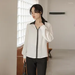 Women's Blouses Ladies Korean Fashion Casual Shirts Blouse Women Tops Woman Button Up Shirt Female Girls Long Sleeve Py922