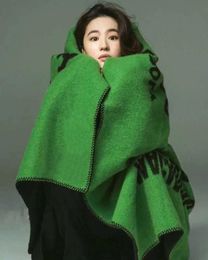 Blankets Top Quailty NEW Colour Thick Home Sofa good quailty Green Brand Blanket 140&180CM Big Size Wool