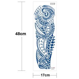 Tattoos full arm sleeve temporary tattoo sticker natural juice ink waterproof tattoos long lasting 2 weeks large size sexy body art men