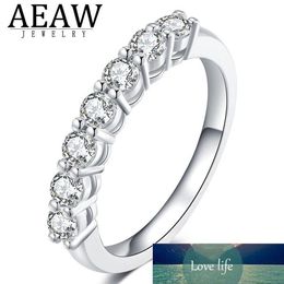 0 7ctw 3mm DF Round Cut Engagement&Wedding Moissanite Lab Grown Diamond Band Ring Sterling Silver for Women Factory expert d265U