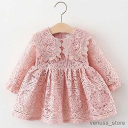Girl's Dresses Newborn Baby Girls Clothes Casual Long Sleeve Lace Dress for Baby Girl 1st Birthday Princess Party Dresses Baby Girl Dress