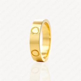 Charm Bridal Love Rings Womens Gold Wedding Ring Couple Jewellery Band Titanium Steel Diamonds Casual Fashion Street Classic Optiona3143