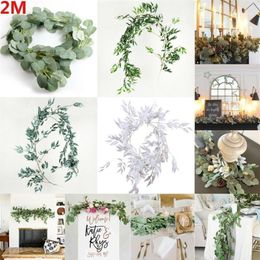 Artificial Fake Eucalyptus Garland Long Leaf Plants Greenery Foliage Home Decor Eucalyptus Willow Leaf Plant Greenery Foliage11991