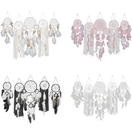 Macrame Dream Catchers 5 Pieces White Boho Wall Hanging Dream Catcher Baby Shower Decorations For Wall Hanging Home Decoration 231221