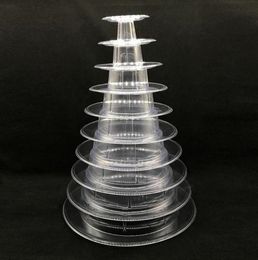 Tier Tower Macaron Display Stand Round Cake PVC Tray Birthday Wedding Rack Decorating Tools Other Bakeware6208132