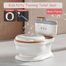 Kids Potty Toilet Seat Realistic Potty Training Seat for Toddlers Boys Girls Soft PU Pad Wipe Storage Music Playing Function 231221