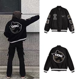Stutty 40th Anniversary Co branded American Retro Vibe Style Couple Embroidered Cdg Baseball Suit Casual Cotton Coat