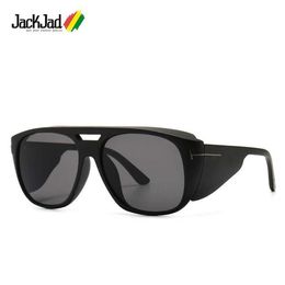 JackJad 2020 Fashion Vintage FENDER Style Shield Sunglasses Women Men UV400 ins Brand Design Sun Glasses Oculos De Sol FT0799 1219281U