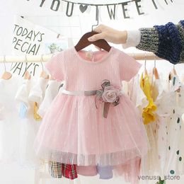 Girl's Dresses Toddler Girl Tutu Dress Summer Fashion Short Sleeve Princess Dress Cute Flower Girl Wedding Dress