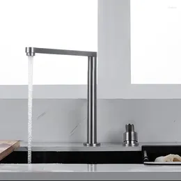 Kitchen Faucets Hidden Lifting And Folding Faucet Stainless Steel 304 Material Invisible Cold Rotary Supplies