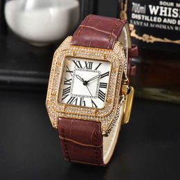 Designer Carti's Watches Fashion Luxury Watch Classic watches Square Watch Full Sky Star Belt with Diamonds for Men Roman Scale Full Sky Star Fashion Quartz watch 9PWY