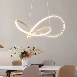 Chandeliers Modern LED Chandelier Minimalism Pendant Lamp For Living Room Dining Kitchen Bedroom Simple Remote Control Hanging Light