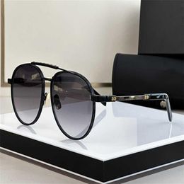 Mens Sunglasses Designer Brands Glasses Metal Oval Vintage Popular UV 400 Protection Gold Color Men Women Sports 012337u