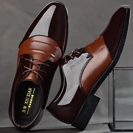 Dress Shoes Retro Classic For Black Leather Oxfords Casual Business Male Wedding Party Office Formal Work