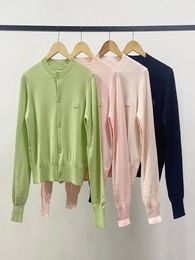 Cardigans Maglione donna svezia 2021 primavera e autunno nuova giacca Cardigan in maglia di lana con scollo a v sottile manica lunga allenta